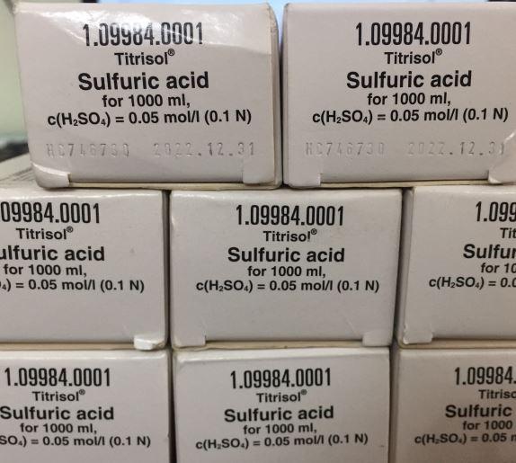 Dung Dịch Axit Sulfuric Dạng Ống Pha Sẵn 1,06 g/cm³ (20 °C) Merck 1099840001